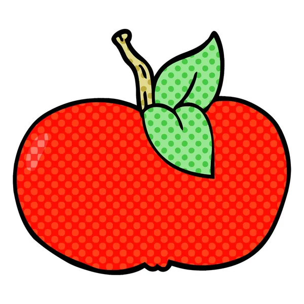 Cartoon Doodle Juicy Apple — Stock Vector