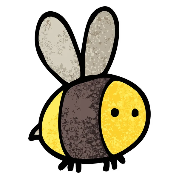 格格纹理插图卡通蜜蜂 — 图库矢量图片