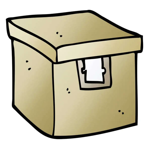 Vektor Přechodu Ilustrace Kreslené Důkazy Box — Stockový vektor