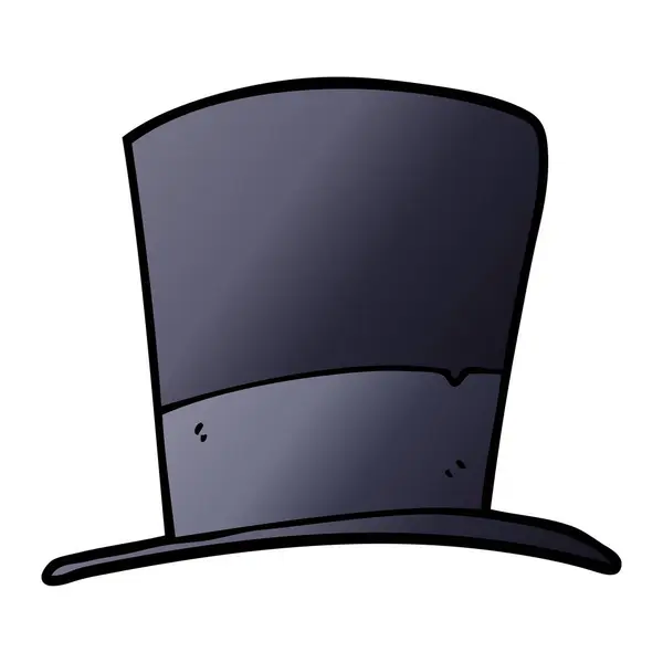 Fumetto Doodle Cappello Cilindro — Vettoriale Stock