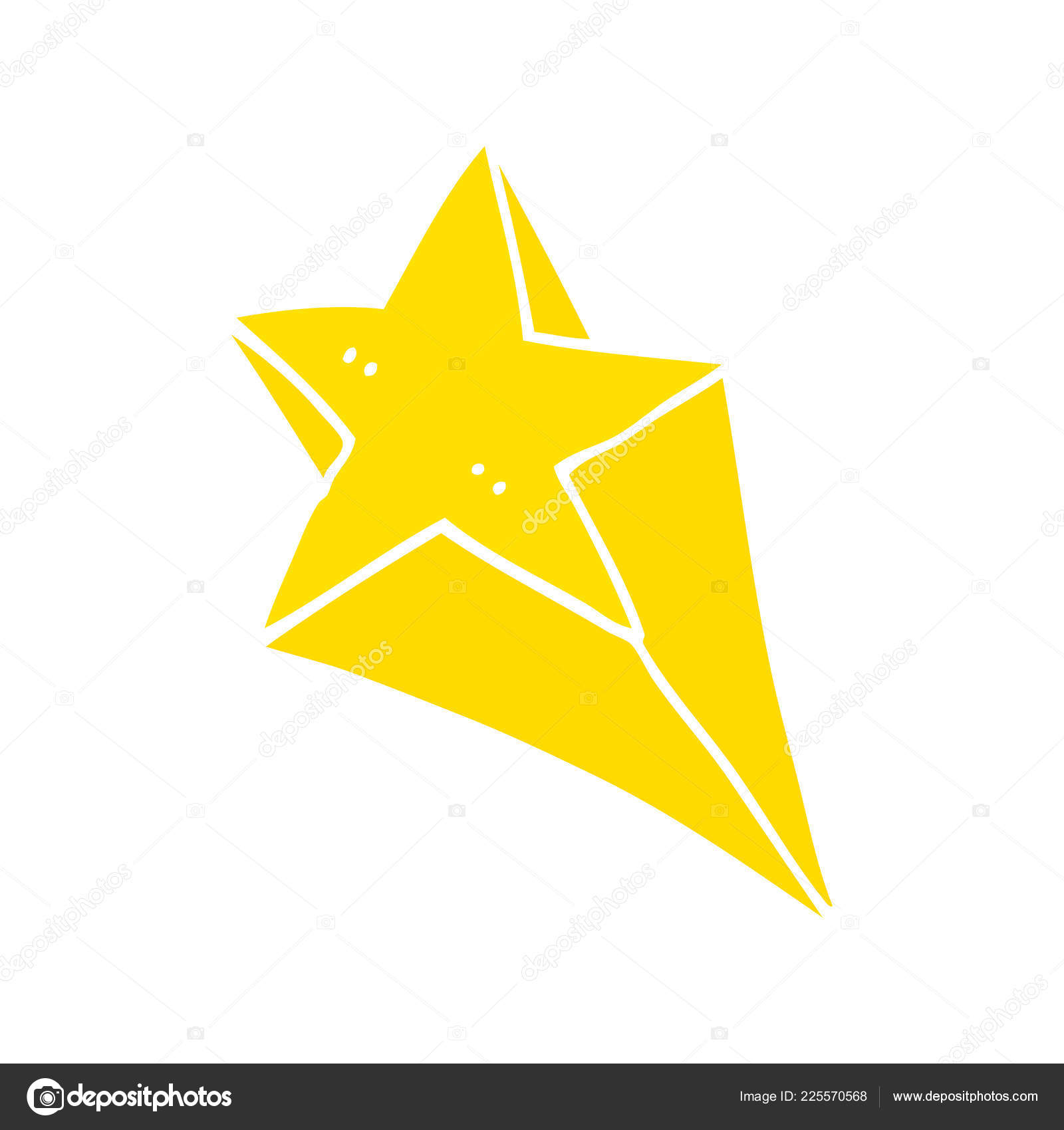 étoile Filante Couleur Plat Style Dessin Animé Image