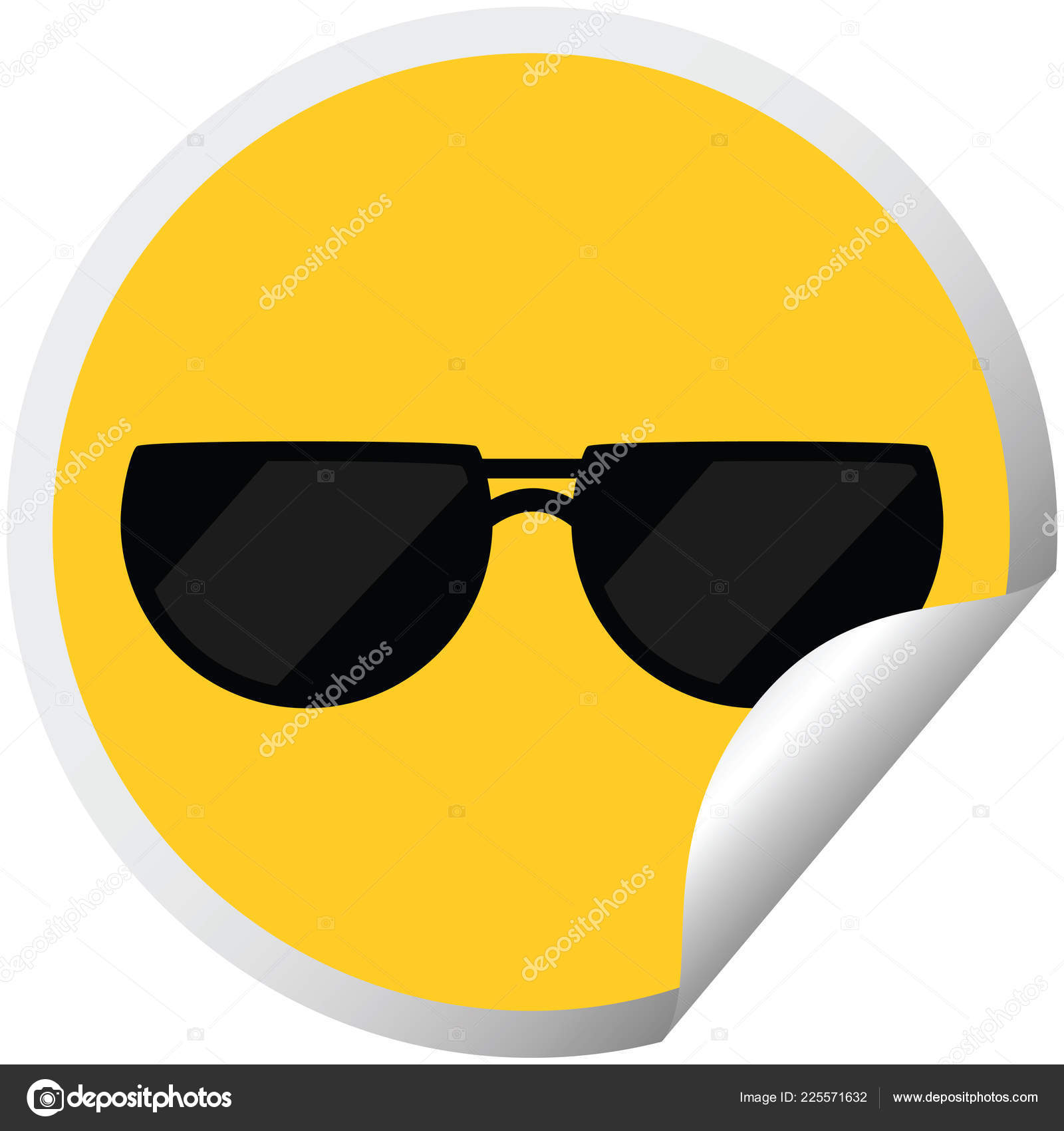 太阳镜图形向量例证圆形贴纸图库矢量图©lineartestpilot 225571632, image size:1600x1700