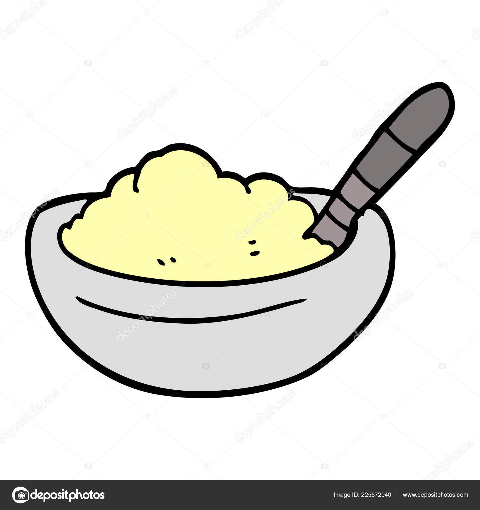 Pictures Cartoon Mashed Potatoes Cartoon Doodle Bowl.