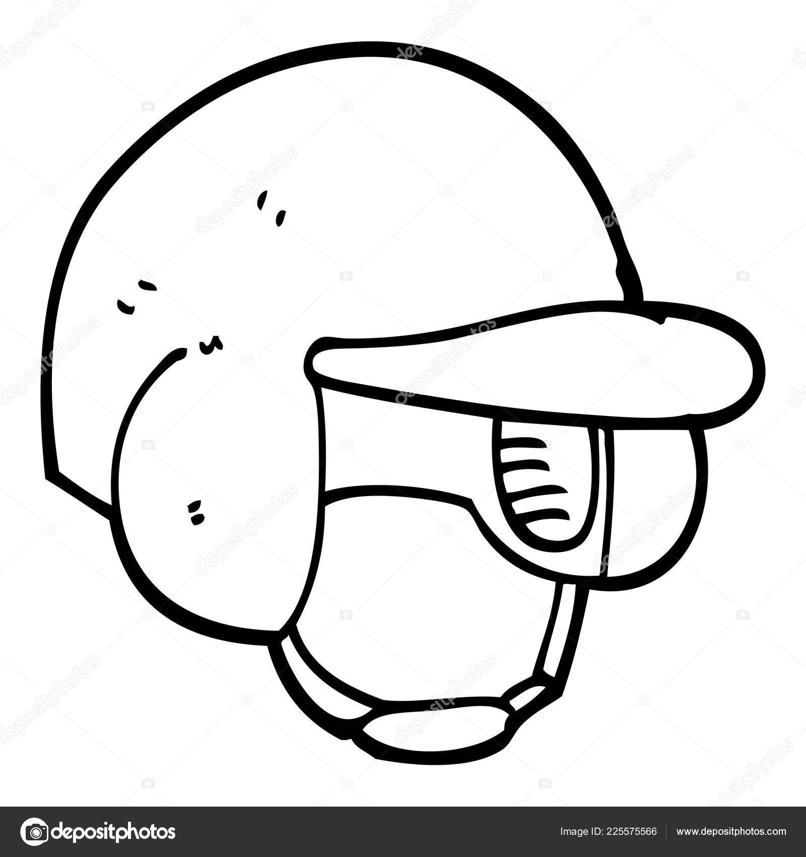 Cartoon Baseball Helmet