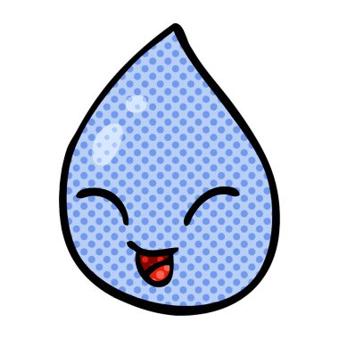 çizgi film doodle yağmur damlası