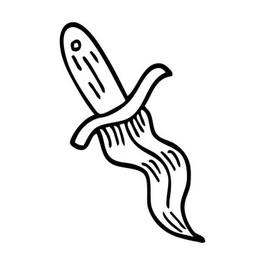 çizim karikatür dövme hançer simgesi