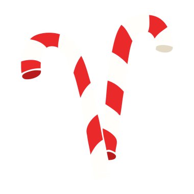 çizgi film doodle xmas şeker kamışı