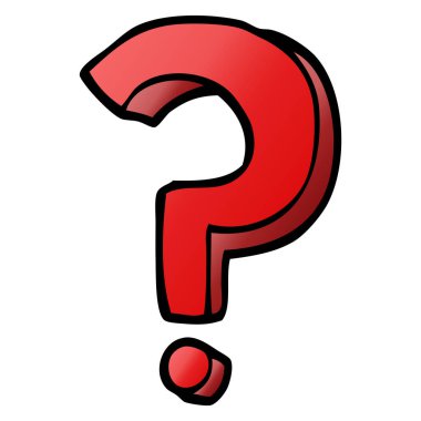 çizgi film doodle soru işareti