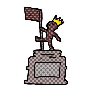 çizgi film doodle anıt heykeli