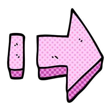 çizgi film doodle işaret eden ok