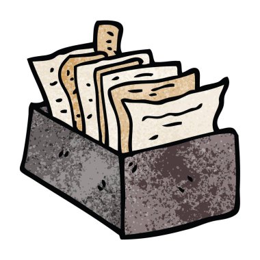 çizgi film kutusu dosyalama office doodle