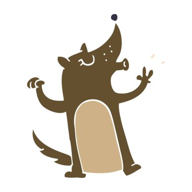 çizgi film doodle ıslık kurt