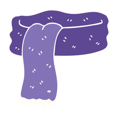 çizgi film doodle kış eşarp