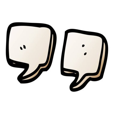 çizgi film doodle tırnak işaretleri