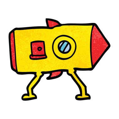 çizgi film doodle açılış uzay gemisi