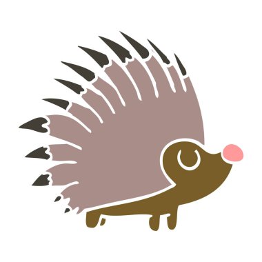 çizgi film doodle dikenli kirpi