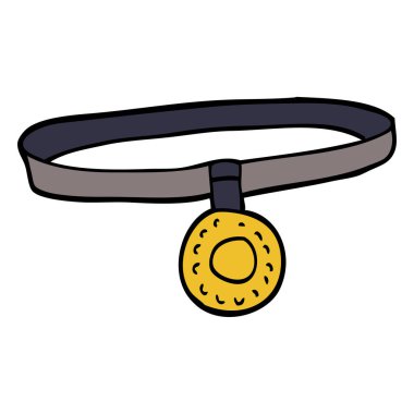 çizgi film doodle köpek yaka