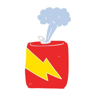 düz renk tarzı çizgi film soda olabilir