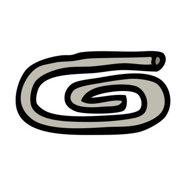 elle çizilmiş doodle tarzı çizgi film ataş