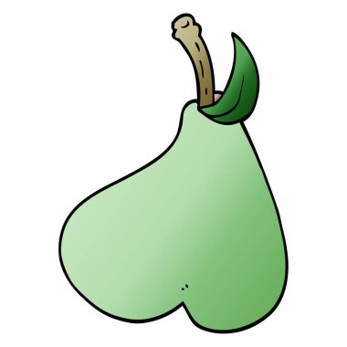 çizgi film doodle sağlıklı armut