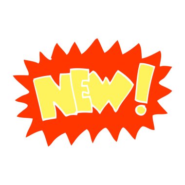 düz renk illüstrasyon karikatür yeni sembol