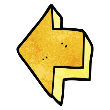 çizgi film doodle işaret eden ok