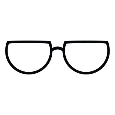 Gözlük grafik vektör çizim simgesi