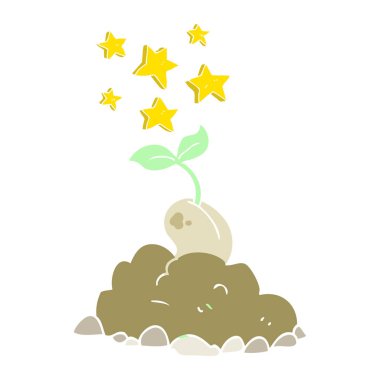 Tohum çimlenme düz renk örnek