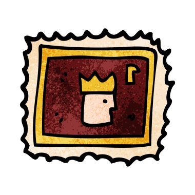 karton pul vektör çizim