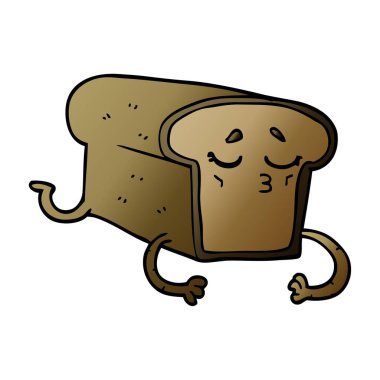 çizgi film doodle somun ekmek