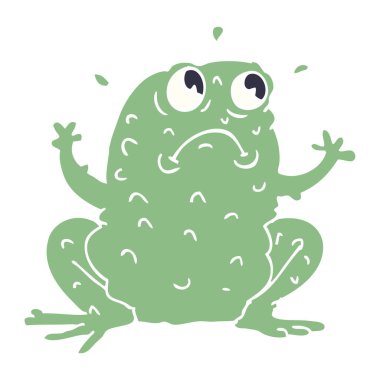 çizgi film doodle gergin kurbağa