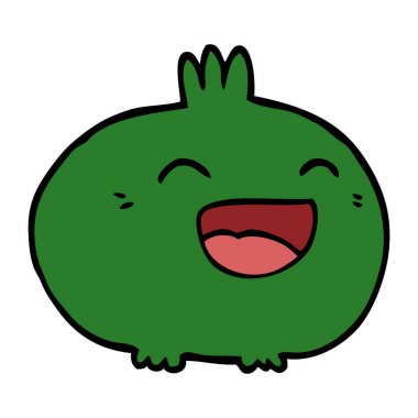 çizgi film doodle mutlu kök sebze