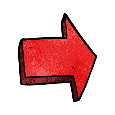 çizgi film doodle işaret eden ok