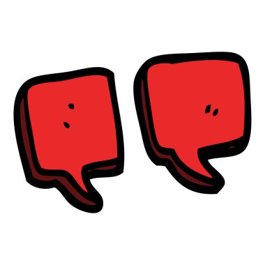 çizgi film doodle tırnak işaretleri