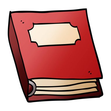 çizgi film doodle kapalı kitap