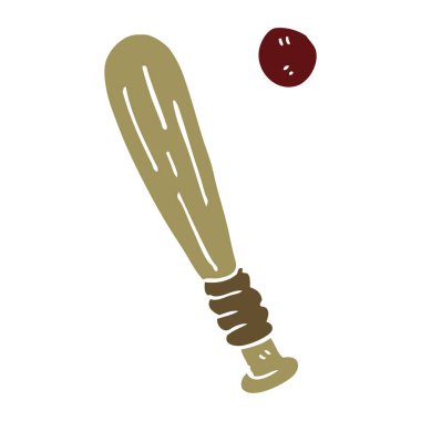 Doodle sopa ve top, vektör çizim karikatür