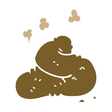 çizgi film doodle kaka, vektör çizim