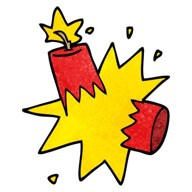 çizgi film doodle dinamit vektör çizim