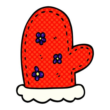 çizgi film doodle fırın eldivenleri