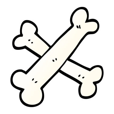 çizgi film doodle kemikleri geçti