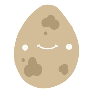 düz renk tarzı çizgi film yumurta