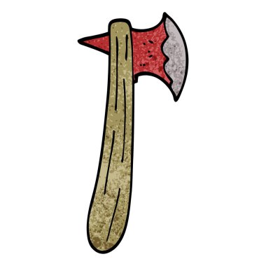 çizgi film doodle balta, vektör çizim