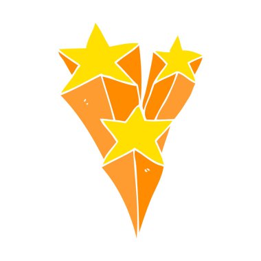 düz renk tarzı çizgi film göktaşları