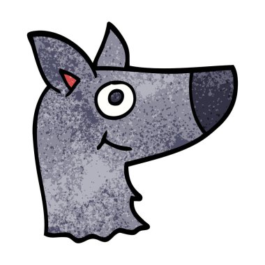 karikatür doodle mutlu köpek