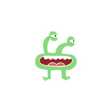 çizgi film doodle canavar, vektör