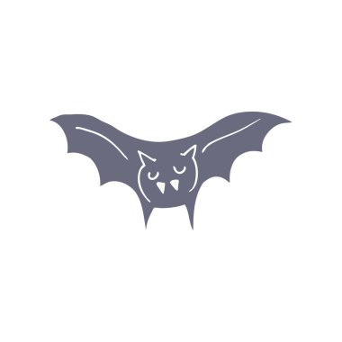 düz renk tarzı çizgi film vampir yarasa