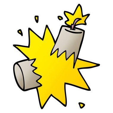 çizgi film doodle dinamit vektör çizim