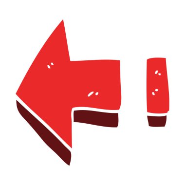 çizgi film doodle kırmızı ok