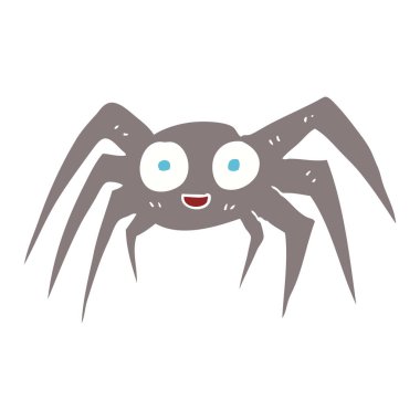 örümcek düz renkli çizimi