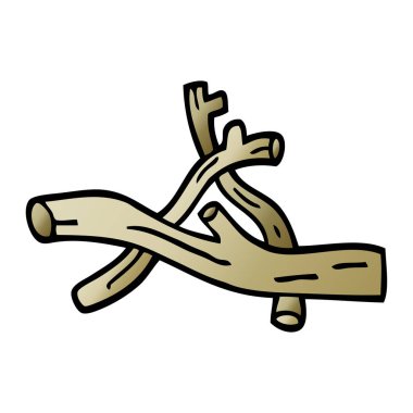 çizgi film doodle twigs yığını